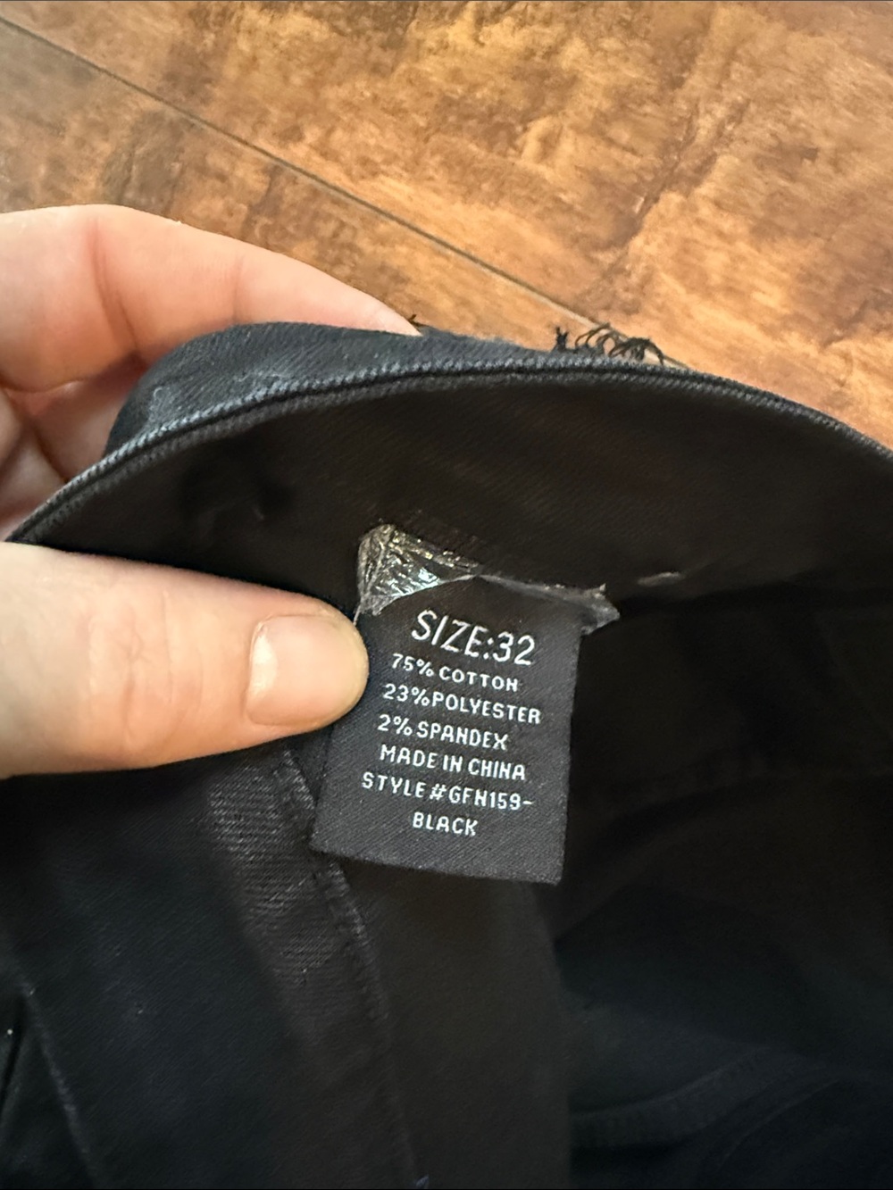 Black Distressed Skinny Flare Cargo Jeans - Picture 5 of 6